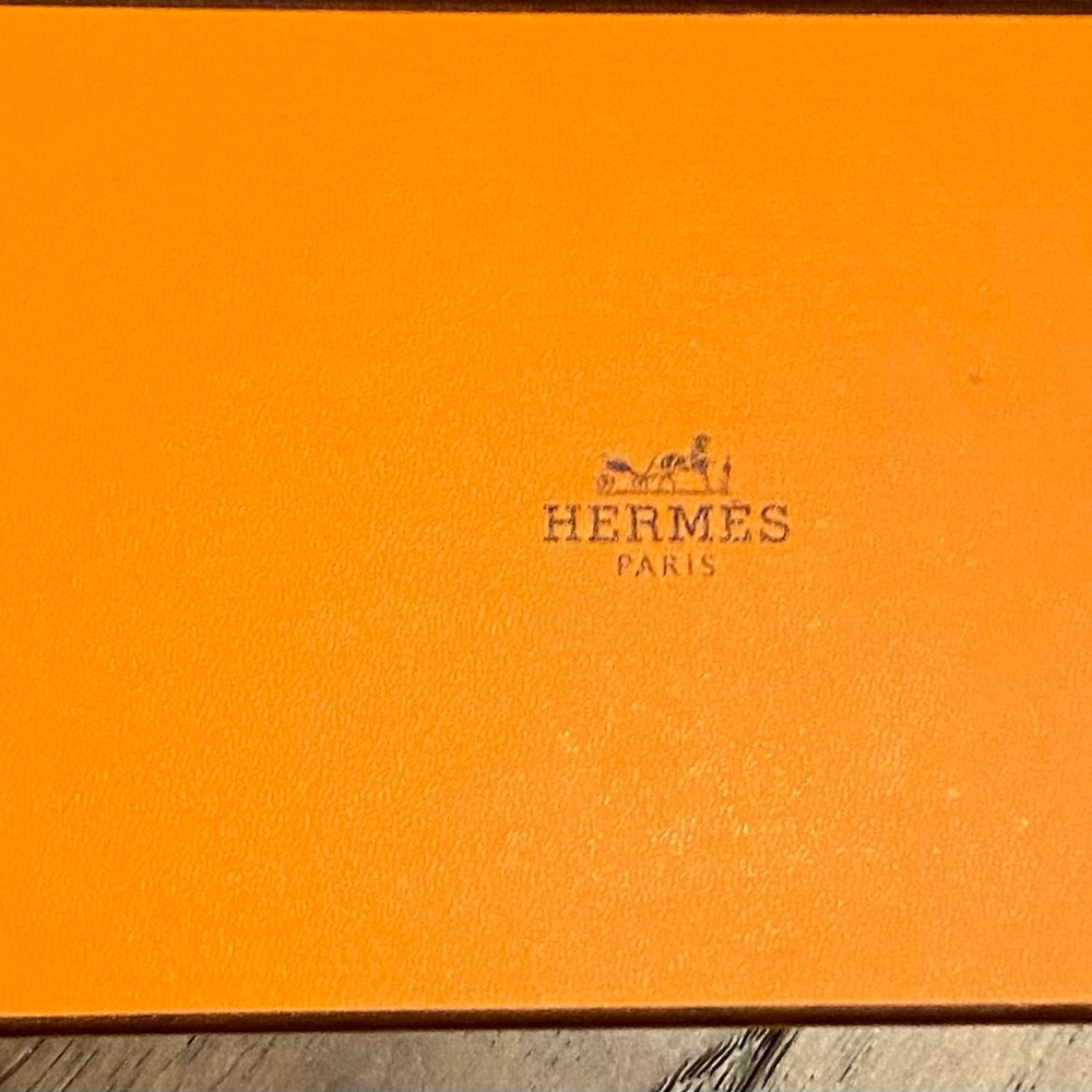Hermès NIB Silk Lg (90)
Brides de Gala Scarf.
No callouts! Blue trim - Picture 5 of 7